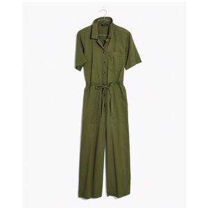 Madewell Utility Jumpsuit Olive Green size 4
